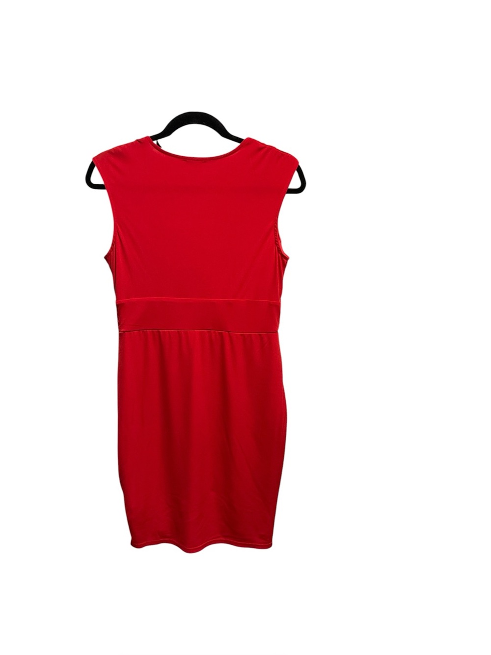 Venus Red Bodycon Dress Medium Sleeveless Ruched V Neck Stretch - Women's Size M - Picture 2 of 6